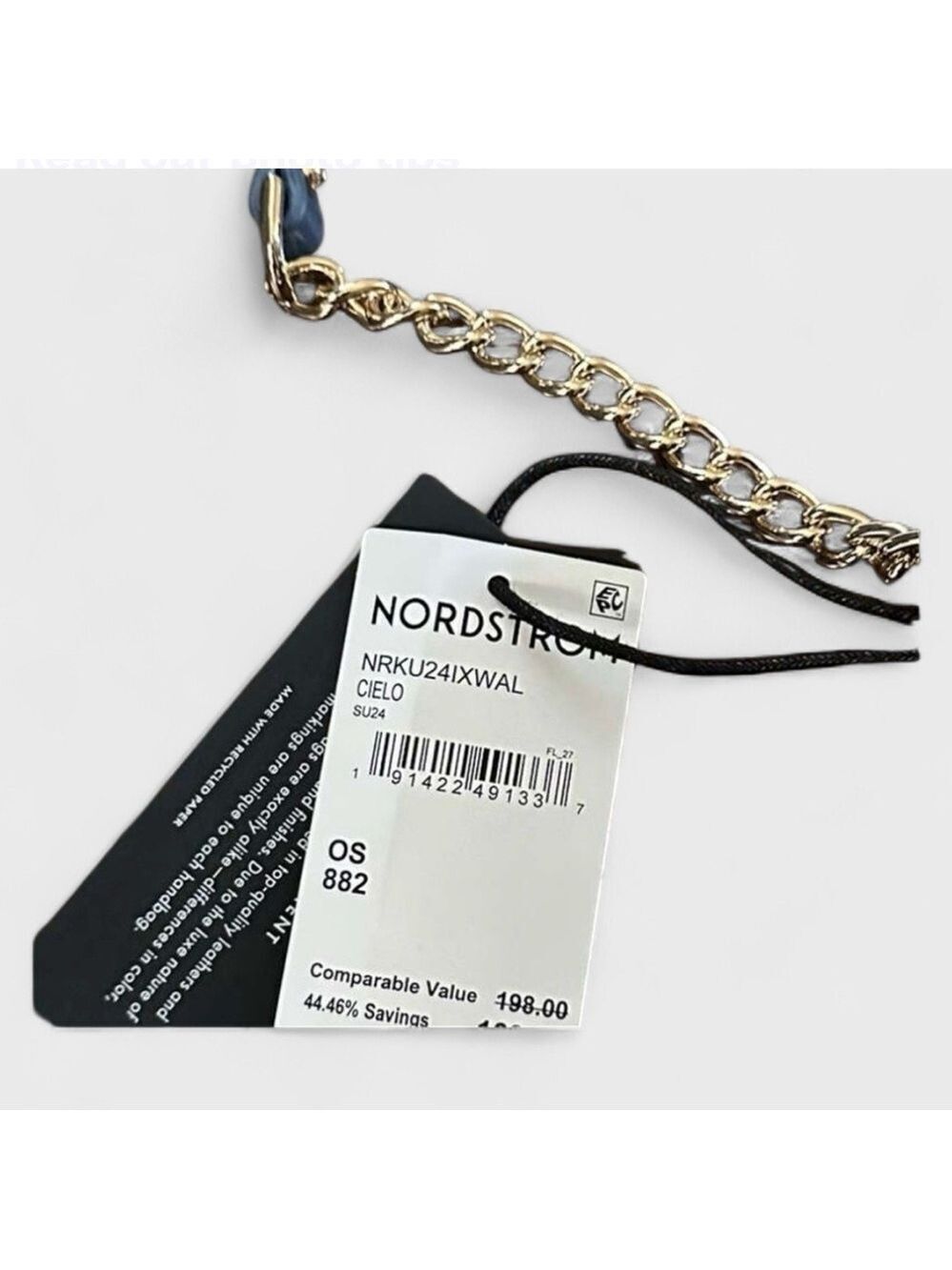 Rebecca Minkoff Edie Wallet on Chain Crossbody Blue Slate NWT - Picture 10 of 13
